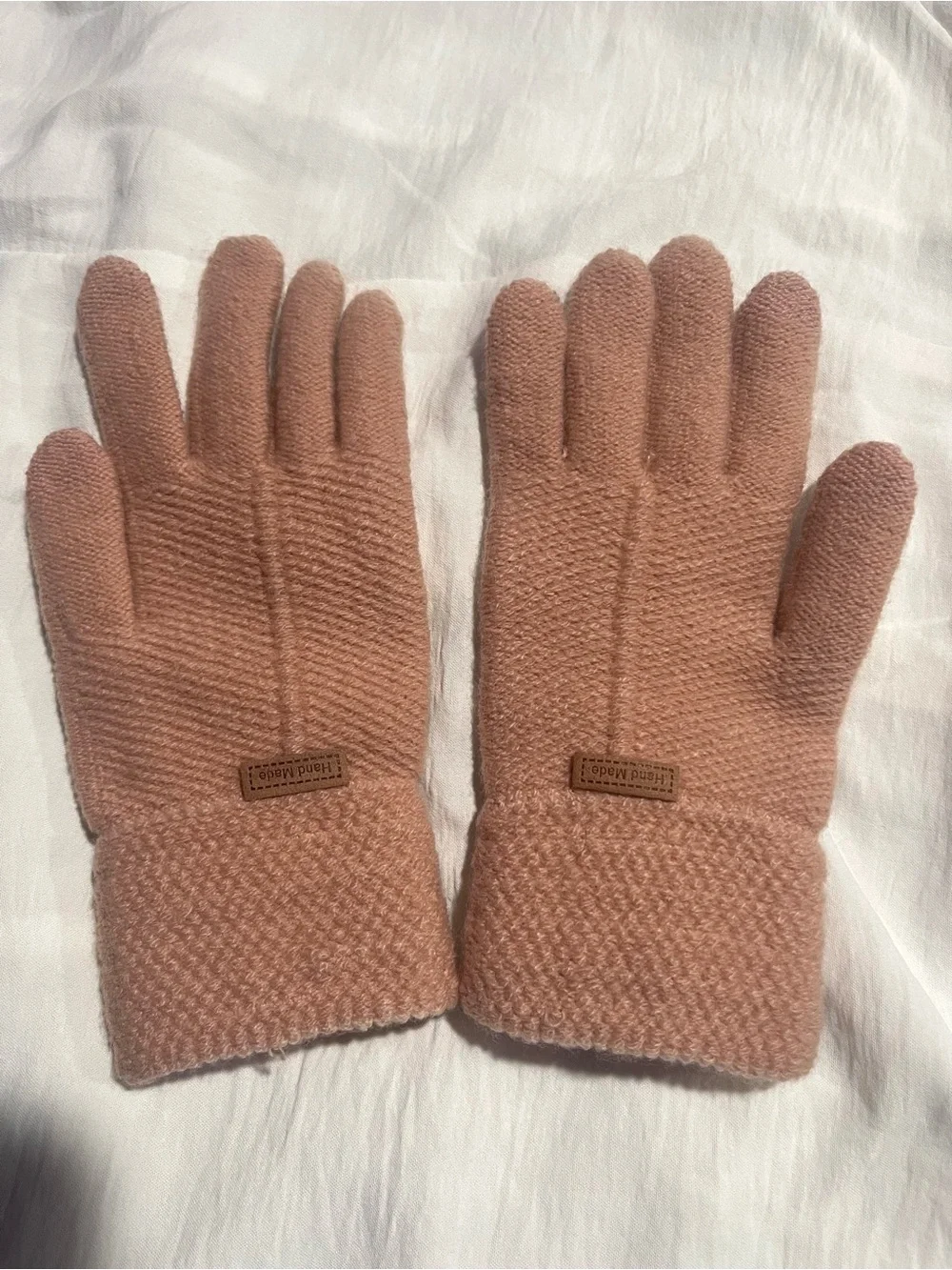 Cozy Knit touchscreen Gloves in Dusty Rose